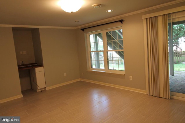 12360 Corncrib Ct, Bristow, VA 20136 - spare room with ornamental molding and baseboards