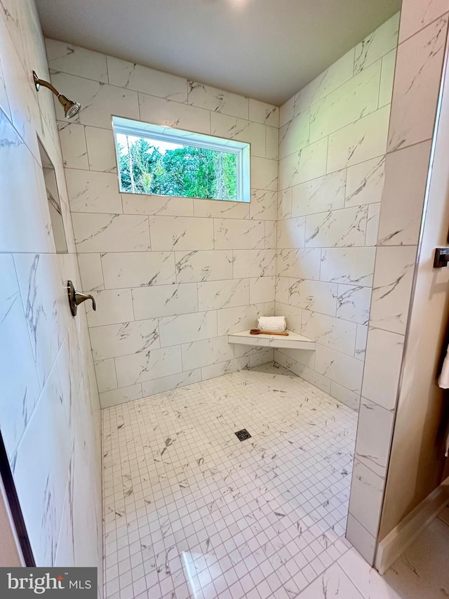 3104 Paper Mill Rd, Phoenix, MD 21131 - full bathroom featuring tiled shower and marble finish floors