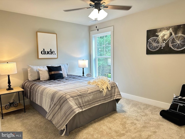 3104 Paper Mill Rd, Phoenix, MD 21131 - bedroom with carpet, baseboards, and a ceiling fan