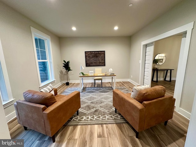 3104 Paper Mill Rd, Phoenix, MD 21131 - office space featuring wood finished floors, recessed lighting, and baseboards