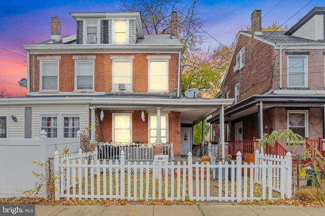 view of front of house with covered porch