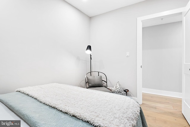 bedroom featuring hardwood / wood-style flooring