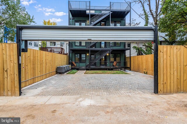 view of front of home with central AC