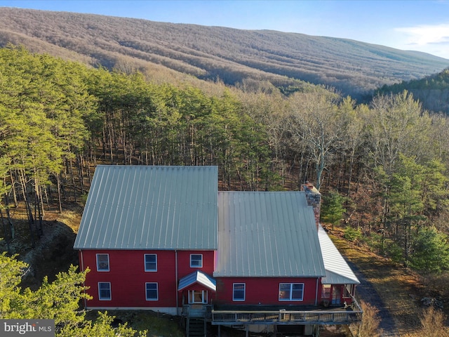 bird's eye view with a mountain view