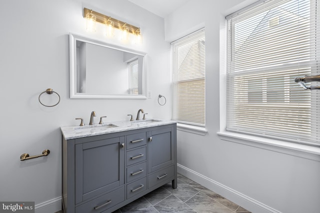 bathroom with vanity