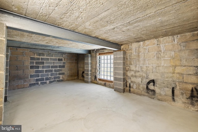 interior space featuring concrete floors