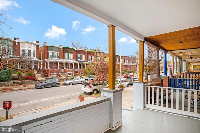 view of patio featuring covered porch