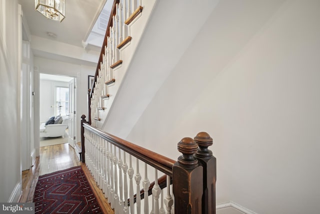 hallway featuring light wood-type flooring