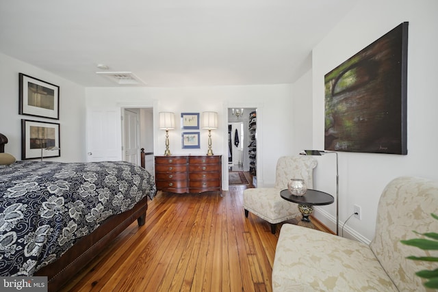 bedroom featuring hardwood / wood-style floors