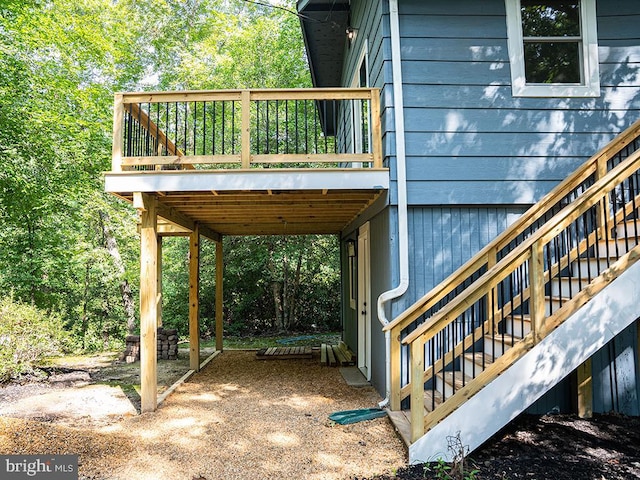 exterior space with a wooden deck