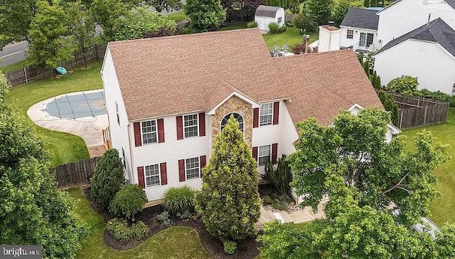 birds eye view of property