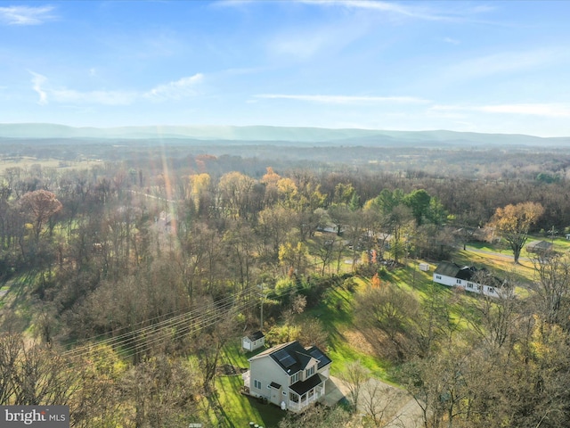 1150 Lewisville Rd, Berryville, VA 22611 - view from above of property with a heavily wooded area and mountains