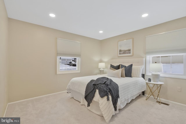 view of carpeted bedroom