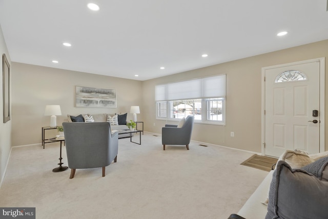 view of carpeted living room