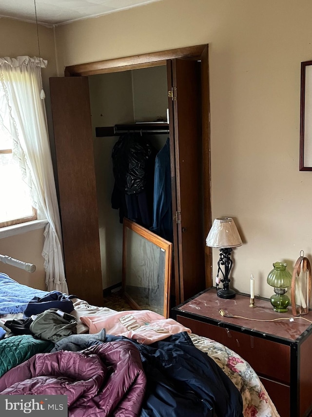 bedroom featuring a closet