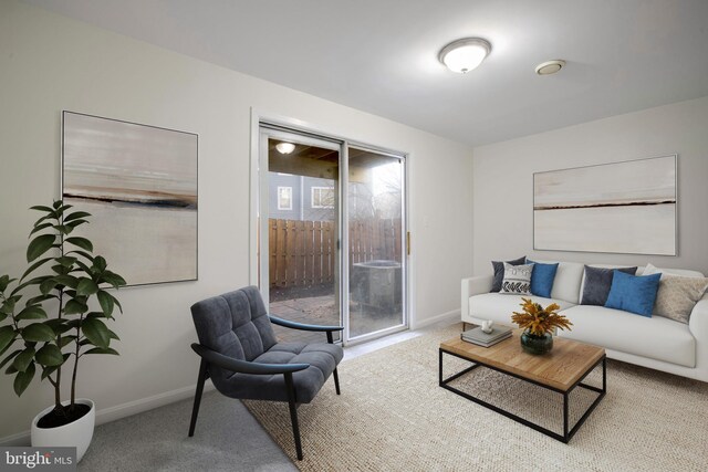 view of carpeted living room