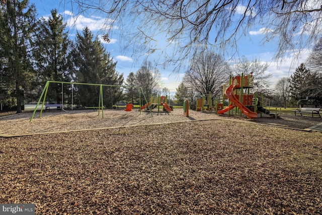 view of jungle gym