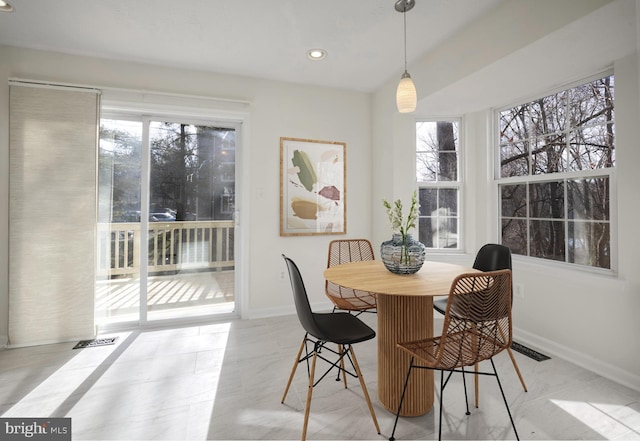 view of dining space