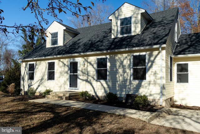 view of cape cod home