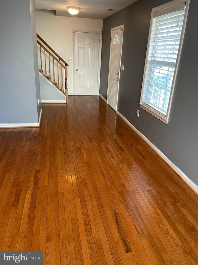 entryway featuring wood-type flooring