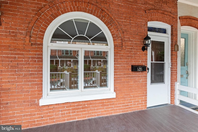 view of doorway to property