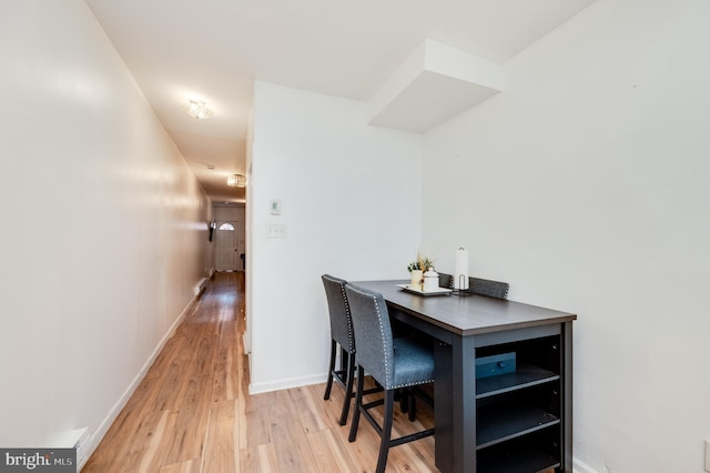 dining room featuring light wood-type flooring