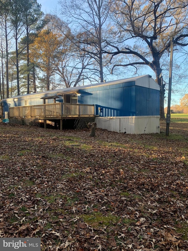 exterior space featuring a deck