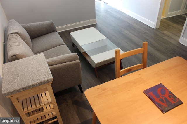 interior space featuring dark hardwood / wood-style flooring