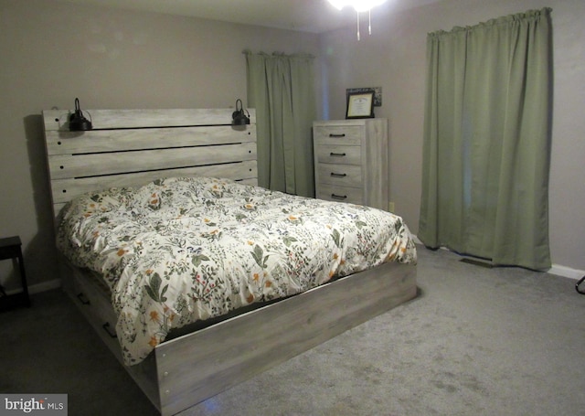 view of carpeted bedroom