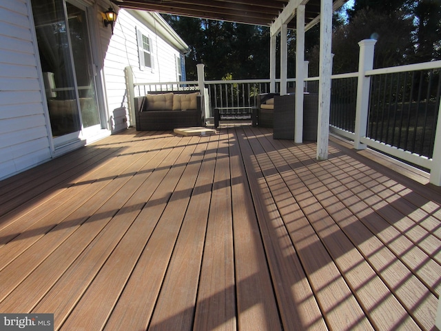 view of wooden terrace