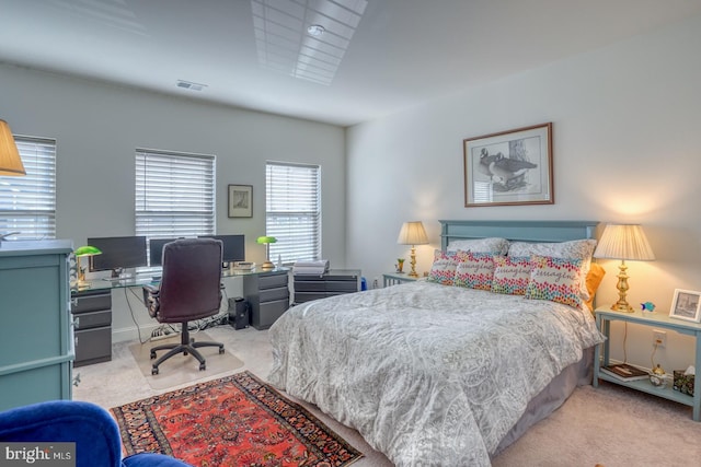 view of carpeted bedroom