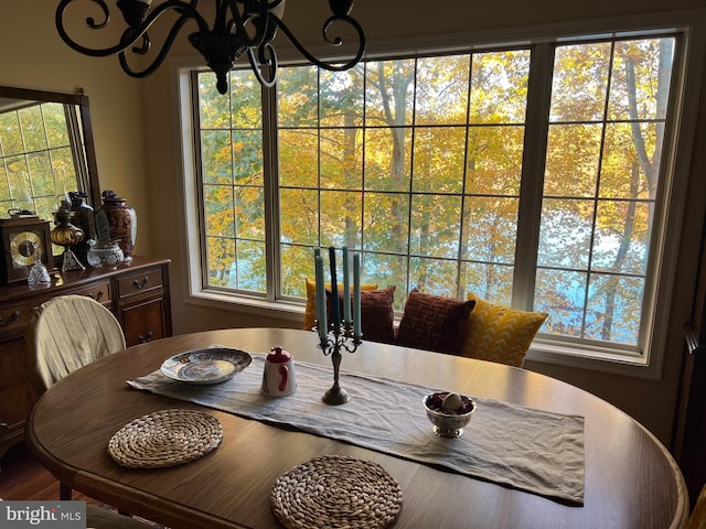 dining area with a wealth of natural light