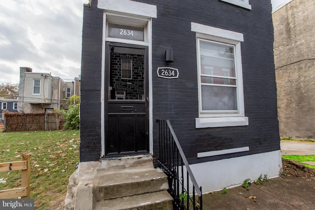 view of doorway to property