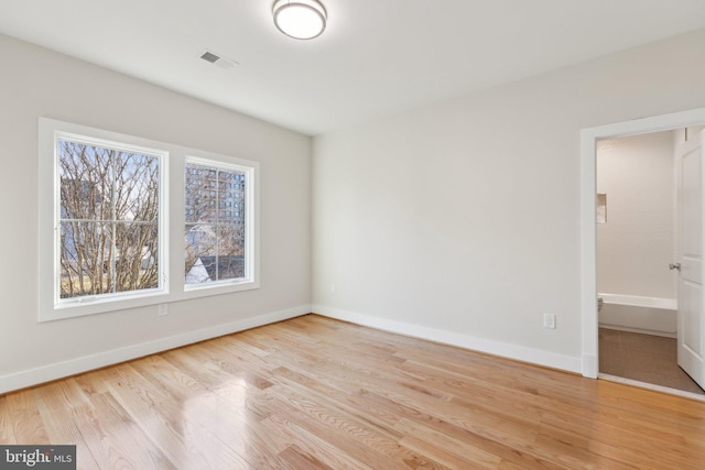 empty room featuring light hardwood / wood-style flooring