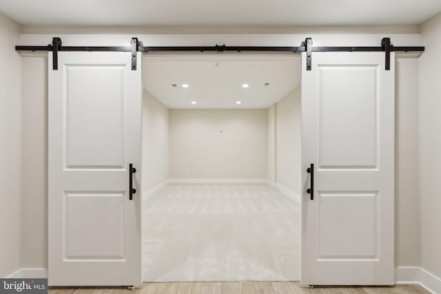 bathroom featuring hardwood / wood-style flooring