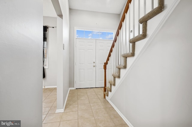 view of tiled foyer