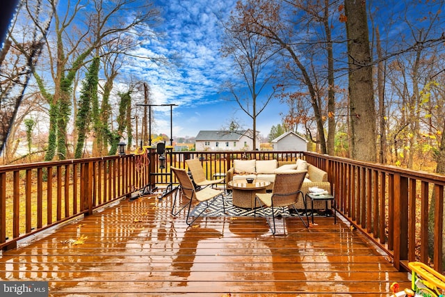 716 Marshall St, Edgewater Park, NJ 08010 - deck featuring an outdoor hangout area