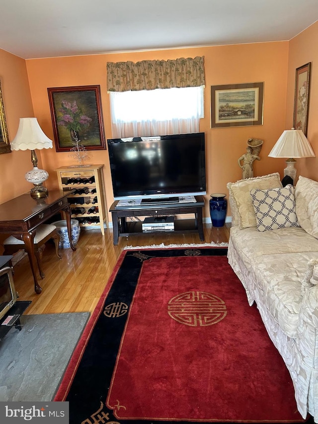 9221 Greenhouse Cir, Nottingham, MD 21236 - living room with wood finished floors