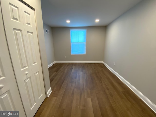 365 Union Aly, Pottstown, PA 19464 - unfurnished room with dark wood-type flooring, baseboards, and recessed lighting