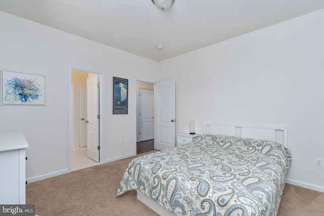 view of carpeted bedroom