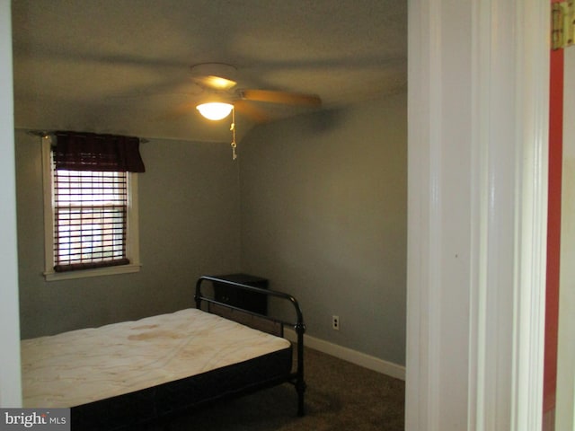 bedroom with carpet and ceiling fan