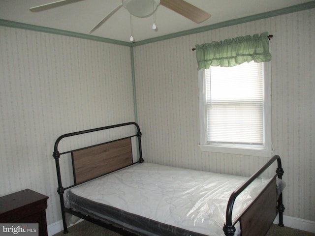 bedroom with ceiling fan