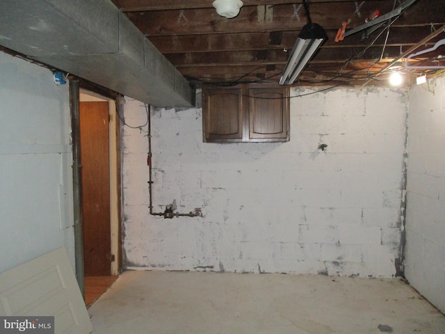 view of basement