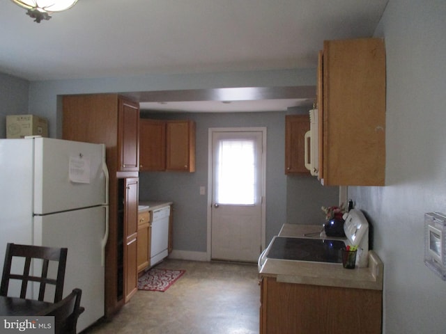 kitchen featuring white appliances