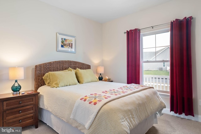 view of carpeted bedroom