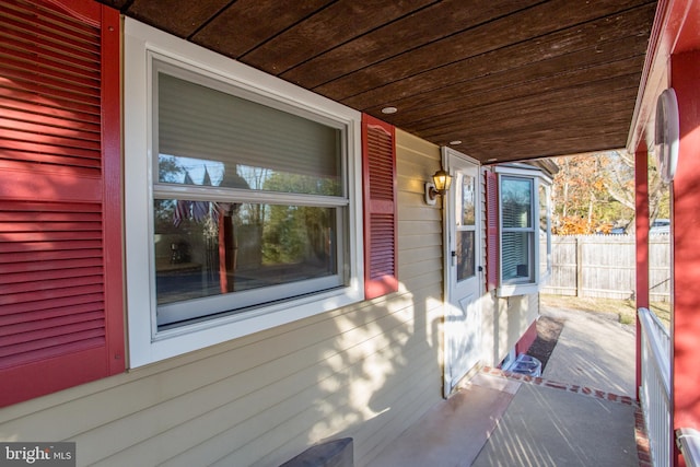 view of patio with fence
