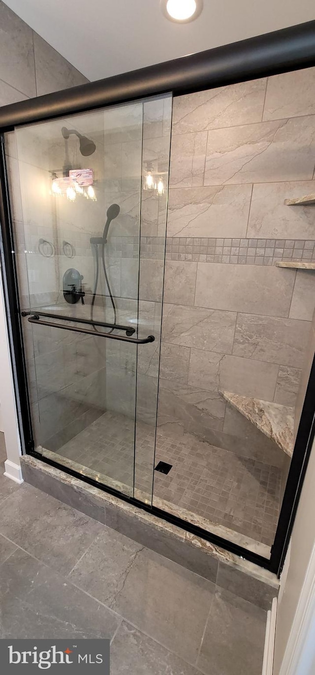 bathroom with walk in shower