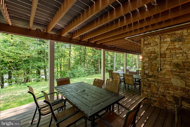 view of wooden terrace