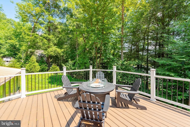 view of wooden terrace