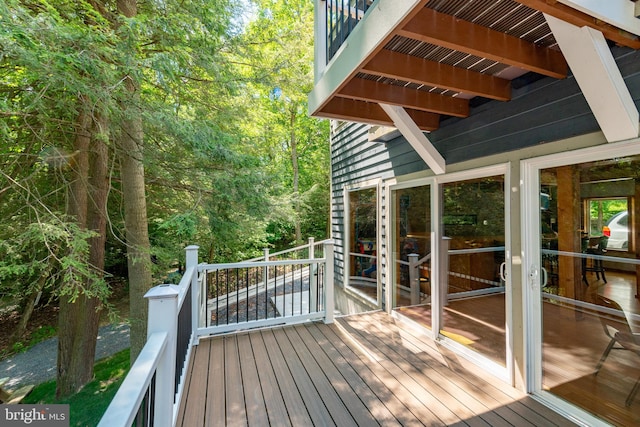 view of wooden deck